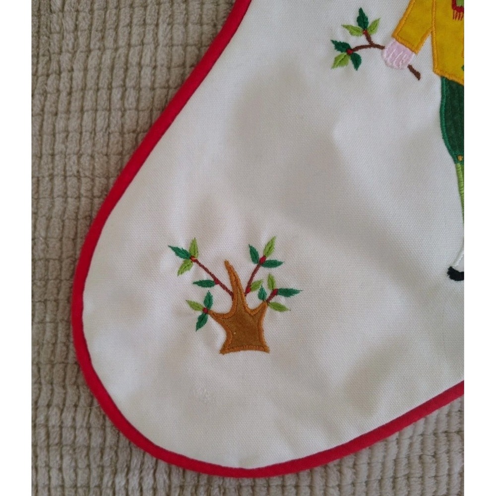 House Of Hatten Vintage Christmas Stocking Boy With Holly - Picture 4 of 10